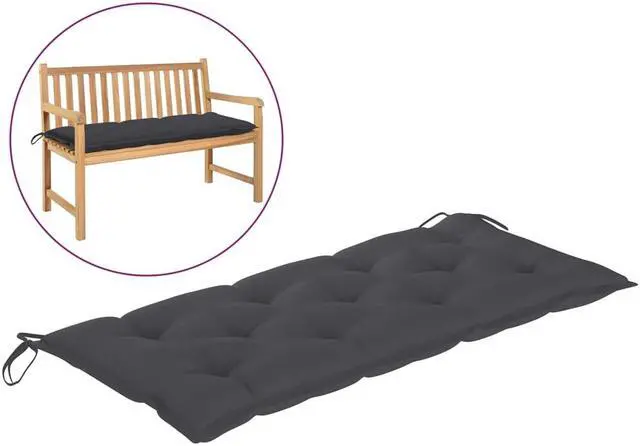 Main image of vidaXL Bench Cushion Water Repellent Seat Cushion Anthracite Oxford Fabric
