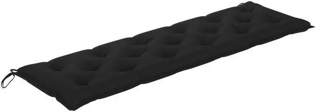 Alt view image 2 of 10 - vidaXL Bench Cushion Outdoor Water Repellent Bench Cushion Black Oxford Fabric