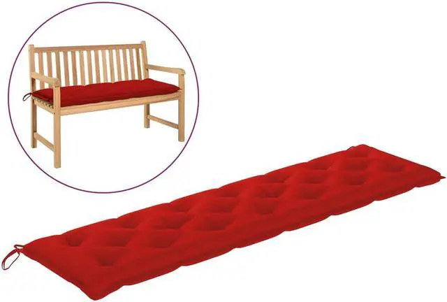 Main image of vidaXL Bench Cushion Outdoor Water Repellent Bench Cushion Pad Red Oxford Fabric