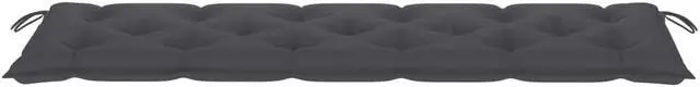 Alt view image 3 of 15 - vidaXL Bench Cushion Water Repellent Seat Cushion Anthracite Oxford Fabric