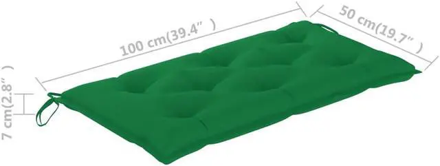 Alt view image 5 of 10 - vidaXL Bench Cushion Water Repellent Seat Cushion Anthracite Oxford Fabric
