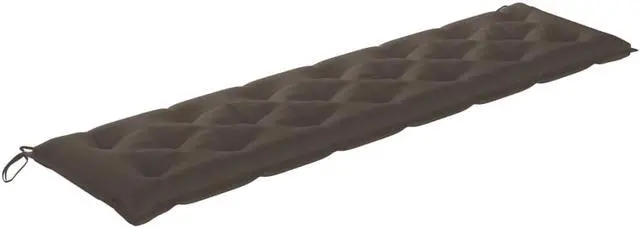 Alt view image 2 of 10 - vidaXL Bench Cushion Outdoor Water Repellent Bench Cushion Taupe Oxford Fabric