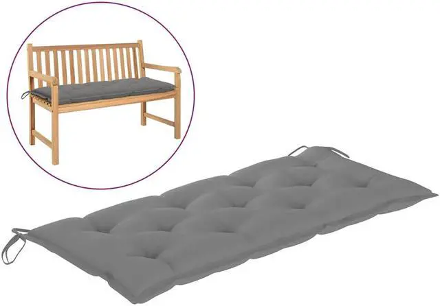 Main image of vidaXL Bench Cushion Outdoor Water Repellent Seat Cushion Gray Oxford Fabric