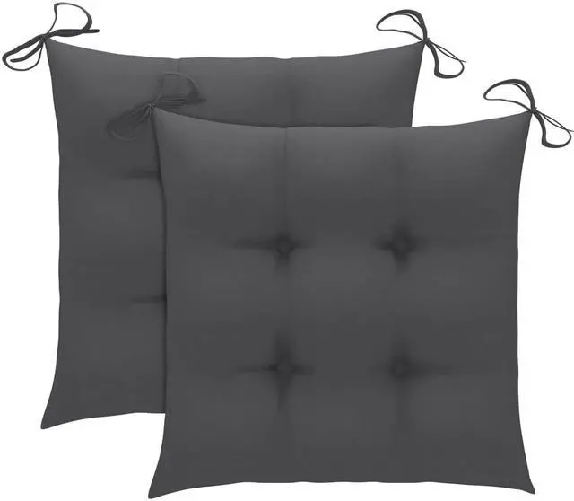 Main image of vidaXL Chair Cushion 2 Pcs Outdoor Patio Seat Cushion Anthracite Oxford Fabric