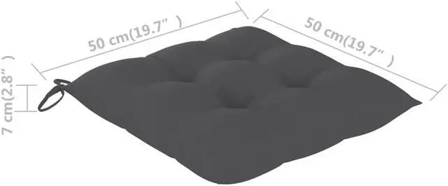 Alt view image 6 of 12 - vidaXL Chair Cushion 2 Pcs Outdoor Patio Seat Cushion Anthracite Oxford Fabric