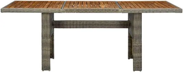 Alt view image 2 of 7 - vidaXL Patio Dining Set 9 Piece Table Chair with Cushions Poly Rattan Brown