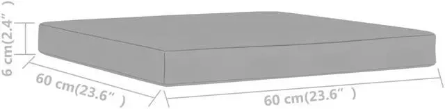 Alt view image 9 of 11 - vidaXL Chair Cushion Outdoor Patio Pallet Seat Cushion Sofa Pad Gray Fabric