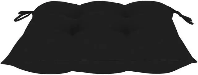 Alt view image 7 of 11 - vidaXL Chair Cushions 4 pcs Black 15.7"x15.7"x2.8" Fabric