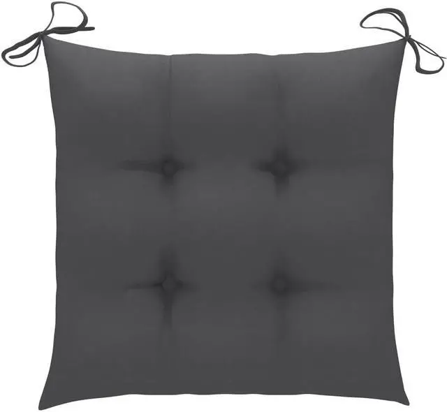 Alt view image 6 of 13 - vidaXL Chair Cushions 4 pcs Anthracite 15.7"x15.7"x2.8" Fabric