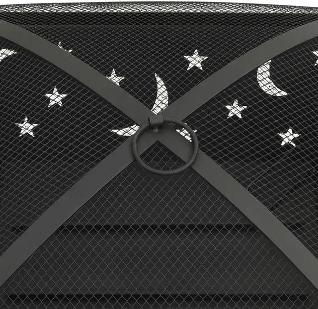 Alt view image 5 of 13 - vidaXL Fire Pit Outdoor Fireplace for Camping Firebowl with Poker XXL Steel