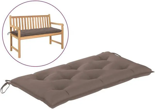 Main image of vidaXL Bench Cushion Outdoor Water Repellent Bench Cushion Taupe Oxford Fabric
