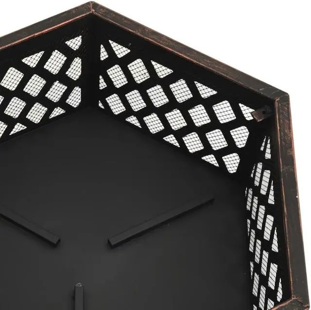Alt view image 6 of 13 - vidaXL Fire Pit Outdoor Fireplace for Camping Firebowl with Poker XXL Steel