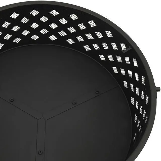 Alt view image 5 of 13 - vidaXL Fire Pit Outdoor Fireplace for Camping Firebowl with Poker XXL Steel