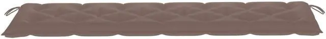 Alt view image 3 of 10 - vidaXL Bench Cushion Outdoor Water Repellent Bench Cushion Taupe Oxford Fabric