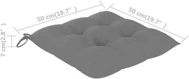 Alt view image 6 of 13 - vidaXL Chair Cushion 2 Pcs Outdoor Patio Seat Cushion Pad Gray Oxford Fabric