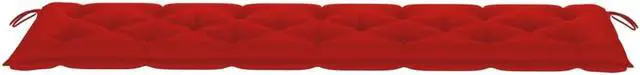 Alt view image 3 of 8 - vidaXL Bench Cushion Outdoor Water Repellent Bench Cushion Pad Red Oxford Fabric