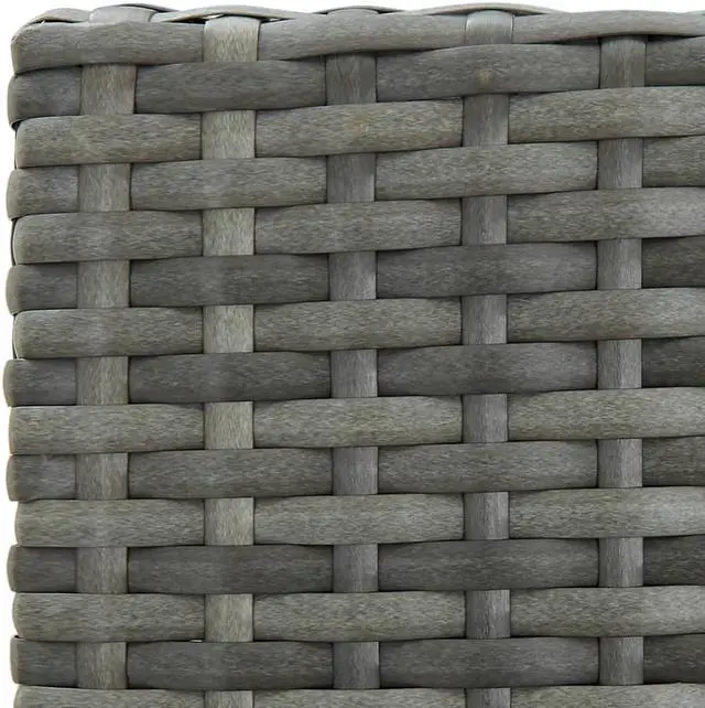Alt view image 7 of 10 - vidaXL Bar Stools Counter Height Stool with Cushion 2 Pcs Gray Poly Rattan