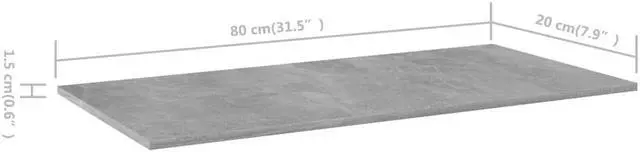 Alt view image 5 of 11 - vidaXL Bookshelf Boards Floating Shelf 4 Pcs Concrete Gray Engineered Wood