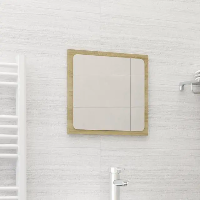 Main image of vidaXL Mirror Vanity Mirror Wall Mounted Bath Mirror Sonoma Oak Engineered Wood