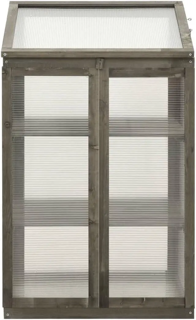 Alt view image 5 of 14 - vidaXL Greenhouse Outdoor Grow House Green House for Plant Growing Firwood