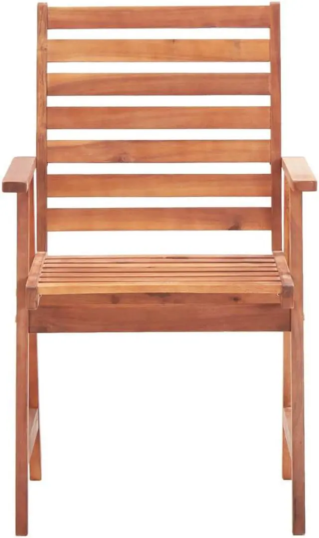 Alt view image 9 of 11 - vidaXL Outdoor Dining Chairs 6 pcs Solid Acacia Wood