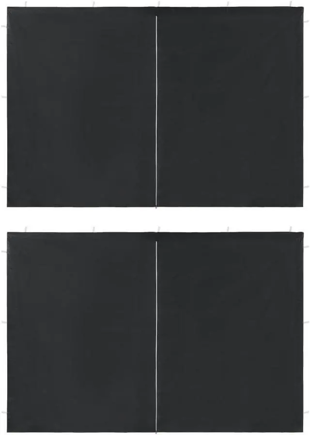 Main image of vidaXL Gazebo Canopy Party Tent Patio Pavilion with Curtains Aluminum Black