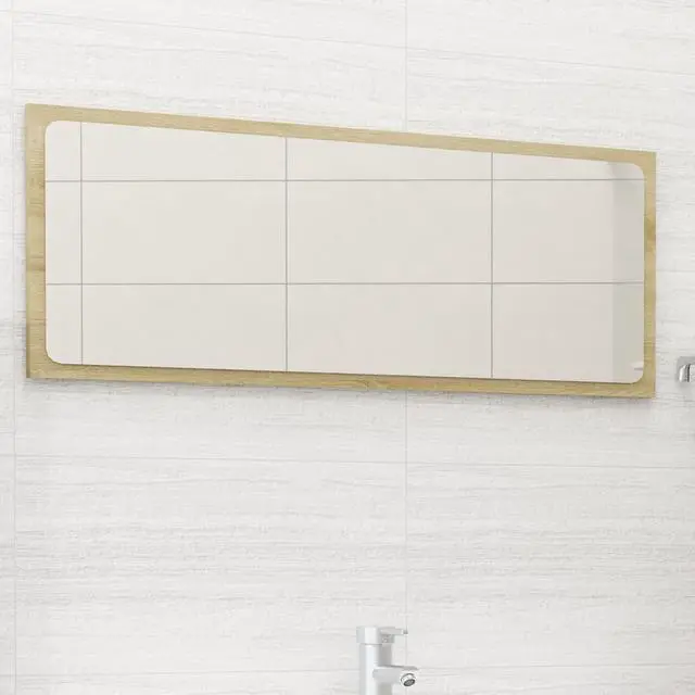Main image of vidaXL Mirror Vanity Mirror Wall Mounted Bath Mirror Sonoma Oak Engineered Wood