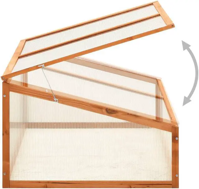 Alt view image 4 of 13 - vidaXL Greenhouse Outdoor Grow House Green House for Plant Growing Firwood