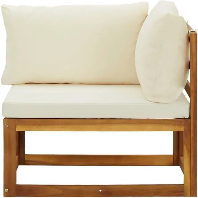 Alt view image 6 of 12 - vidaXL Sectional Corner Sofas 2 pcs with Cushions Cream White