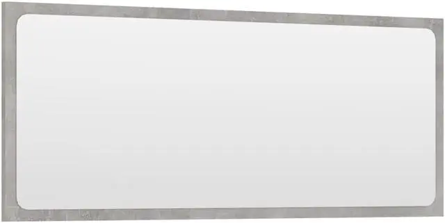 Alt view image 3 of 11 - vidaXL Mirror Wall Mounted Rectangular Bath Mirror Concrete Gray Engineered Wood