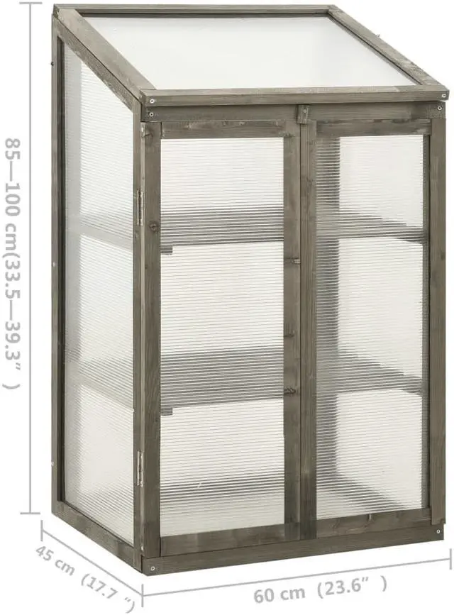 Alt view image 7 of 14 - vidaXL Greenhouse Outdoor Grow House Green House for Plant Growing Firwood