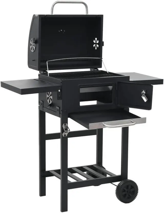 Alt view image 6 of 11 - vidaXL Barbecue Grill Charcoal Grill BBQ Grill for Outdoor Camping Picnic