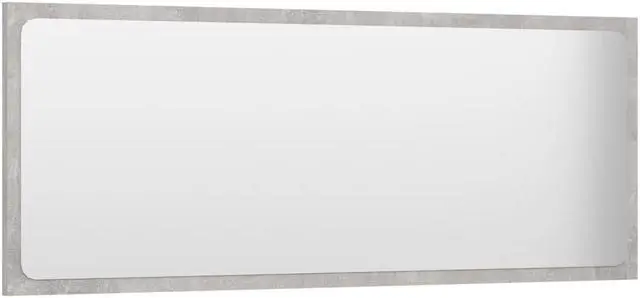 Alt view image 3 of 12 - vidaXL Mirror Wall Mounted Rectangular Bath Mirror Concrete Gray Engineered Wood
