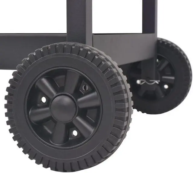 Alt view image 6 of 10 - vidaXL Charcoal Smoker Charcoal Grill Barbecue Grill with Bottom Shelf Black