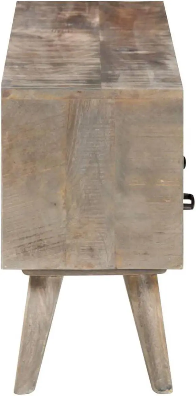 Main image of vidaXL TV Stand TV Unit Sideboard TV Unit Cabinet Gray Solid Rough Mango Wood