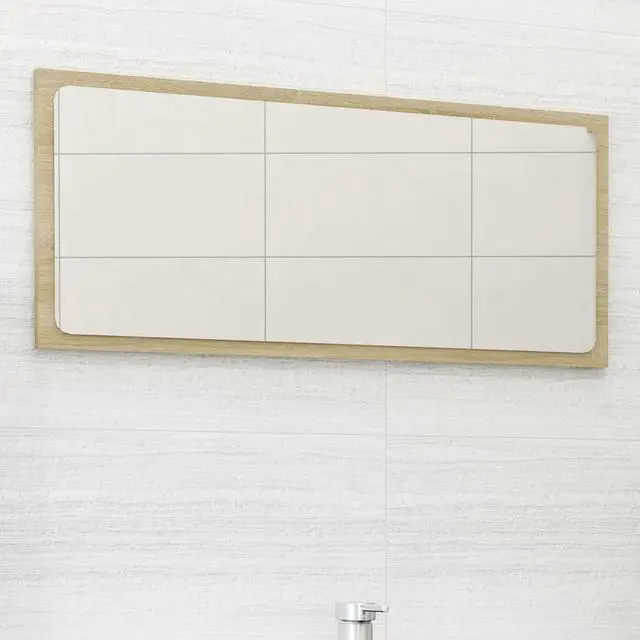 Main image of vidaXL Mirror Vanity Mirror Wall Mounted Bath Mirror Sonoma Oak Engineered Wood