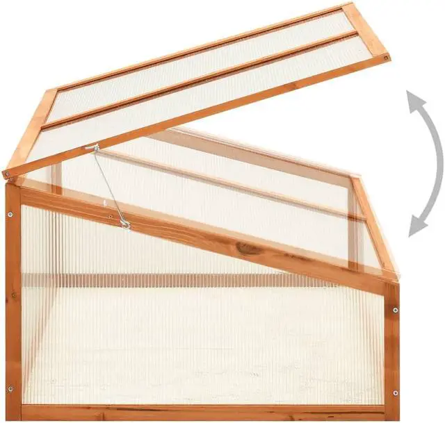 Alt view image 6 of 13 - vidaXL Greenhouse Outdoor Grow House Green House for Plant Growing Firwood