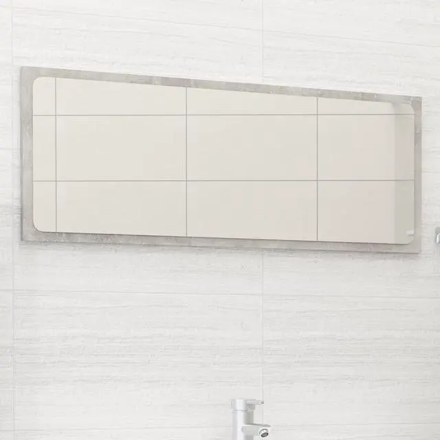 Main image of vidaXL Mirror Wall Mounted Rectangular Bath Mirror Concrete Gray Engineered Wood