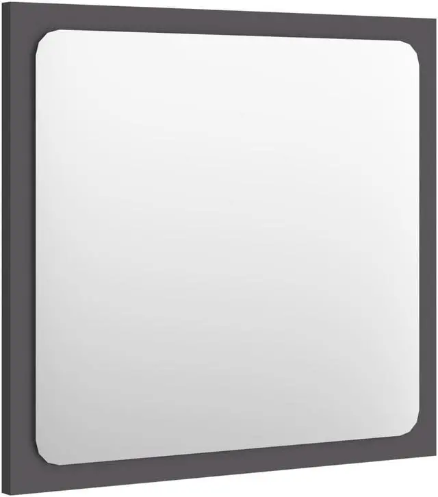 Alt view image 3 of 8 - vidaXL Mirror Vanity Mirror Wall Mounted Bath Mirror Gray Engineered Wood