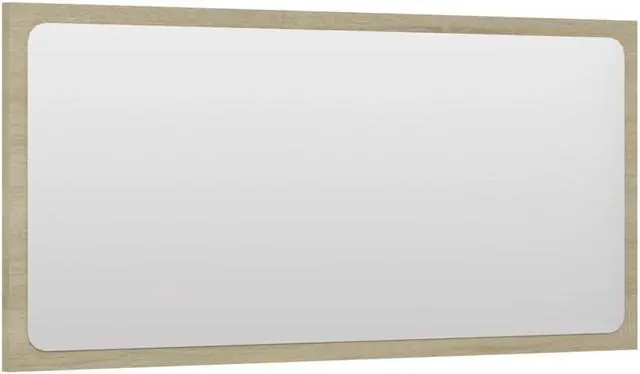 Alt view image 3 of 11 - vidaXL Mirror Vanity Mirror Wall Mounted Bath Mirror Sonoma Oak Engineered Wood