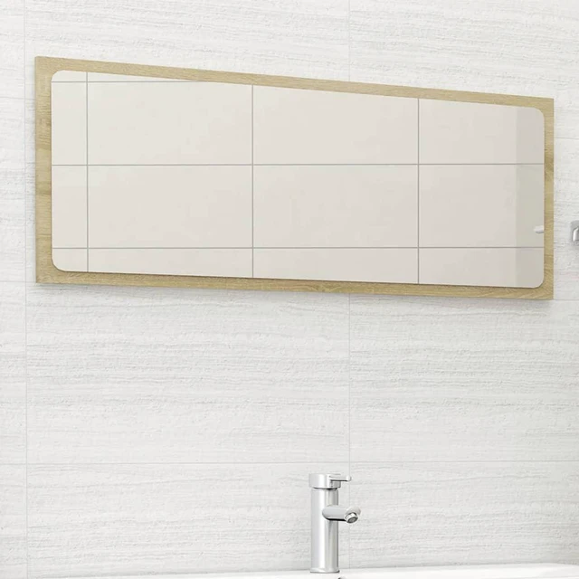 Main image of vidaXL Mirror Vanity Mirror Wall Mounted Bath Mirror Sonoma Oak Engineered Wood