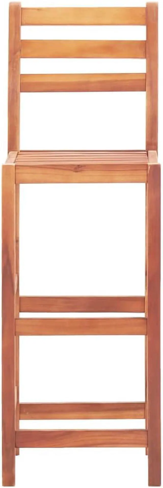 Alt view image 3 of 13 - vidaXL Bar Stools Bar Seats Counter Height Island Stools 2 Pcs Solid Acacia Wood