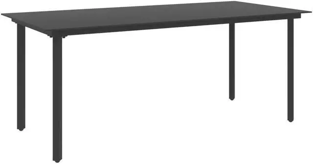 Alt view image 2 of 7 - vidaXL Patio Dining Set 3 Piece Outdoor Table and Chairs PVC Rattan Black