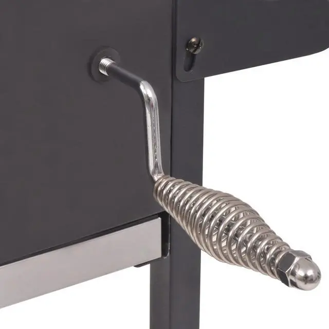 Alt view image 5 of 10 - vidaXL Charcoal Smoker Charcoal Grill Barbecue Grill with Bottom Shelf Black