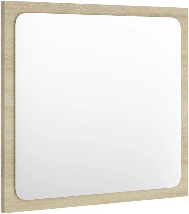 Alt view image 3 of 8 - vidaXL Mirror Vanity Mirror Wall Mounted Bath Mirror Sonoma Oak Engineered Wood