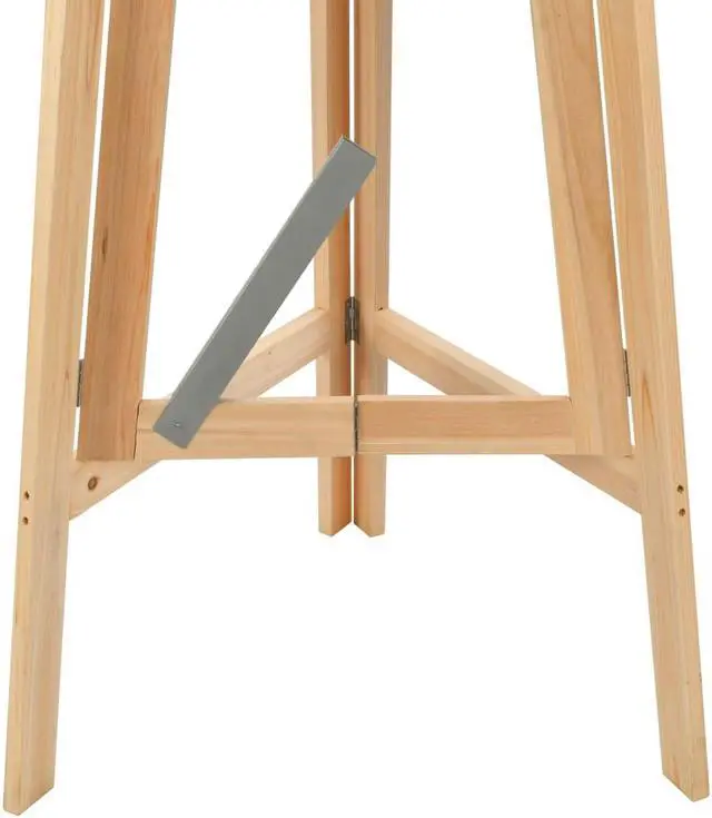 Alt view image 6 of 14 - vidaXL Solid Fir Wood Foldable Bar Table Bistro Stand Pub Breakfast Table