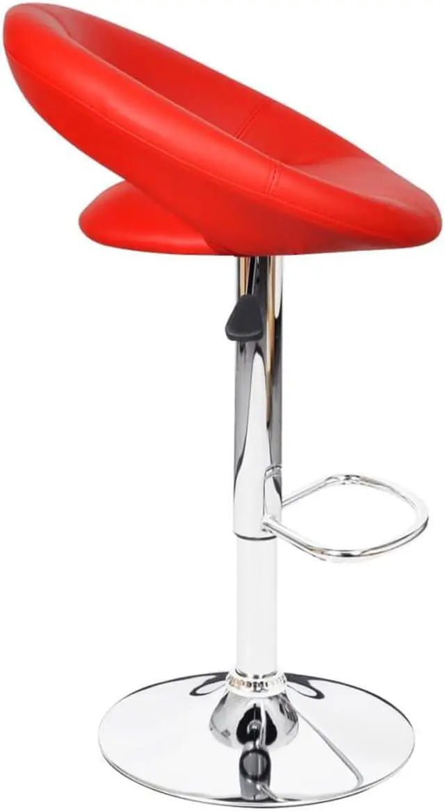 Alt view image 11 of 18 - vidaXL Bar Stools 2 pcs Red Faux Leather