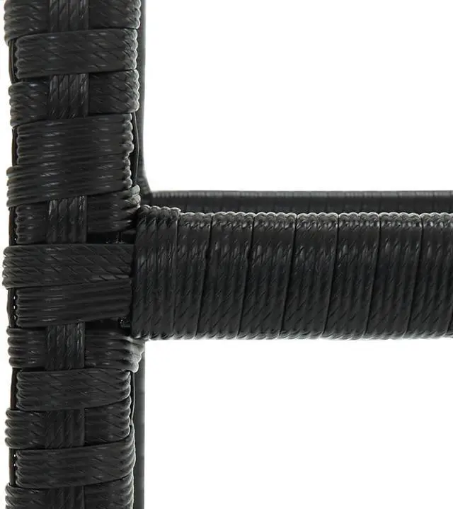 Alt view image 7 of 14 - vidaXL Bar Stools Counter Height Stool with Cushion 2 Pcs Gray Poly Rattan