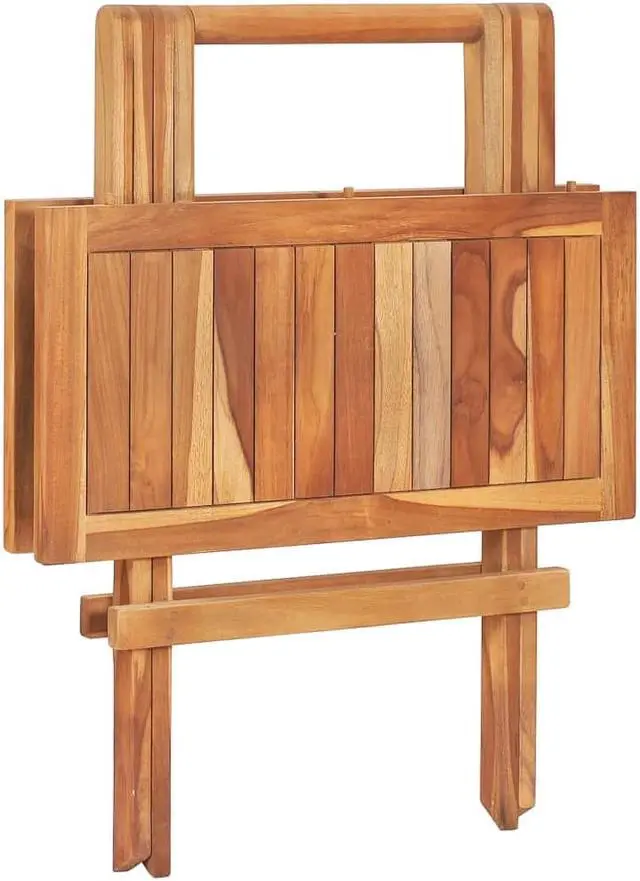 Alt view image 5 of 18 - vidaXL Patio Bistro Set Outdoor Bistro Table Chair 3 Piece Solid Teak Wood