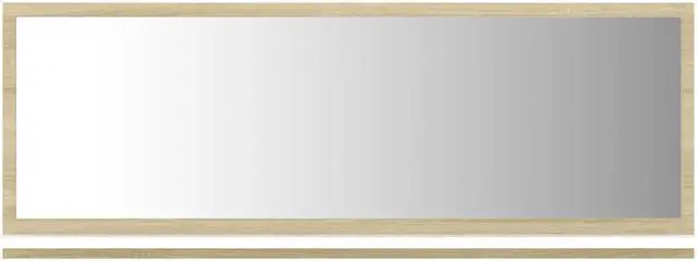 Alt view image 2 of 13 - vidaXL Mirror Wall Mounted Bath Mirror White and Sonoma Oak Engineered Wood